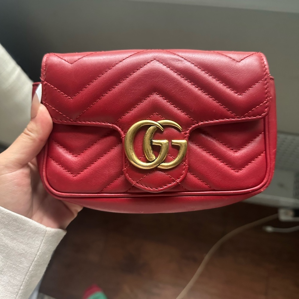 Authentic red Gucci bag